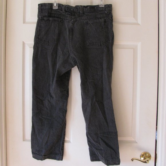 2/$15 Vintage Bristol Blues Jeans Size Tag 36 x 32 Hvywt  Black Capri ? - Picture 4 of 5